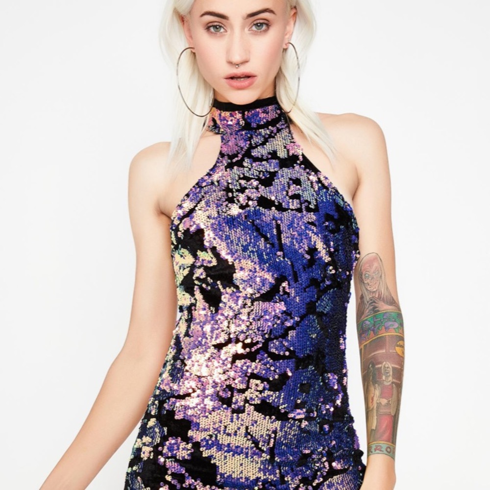 Sequin sleeveless dress from dolls kill